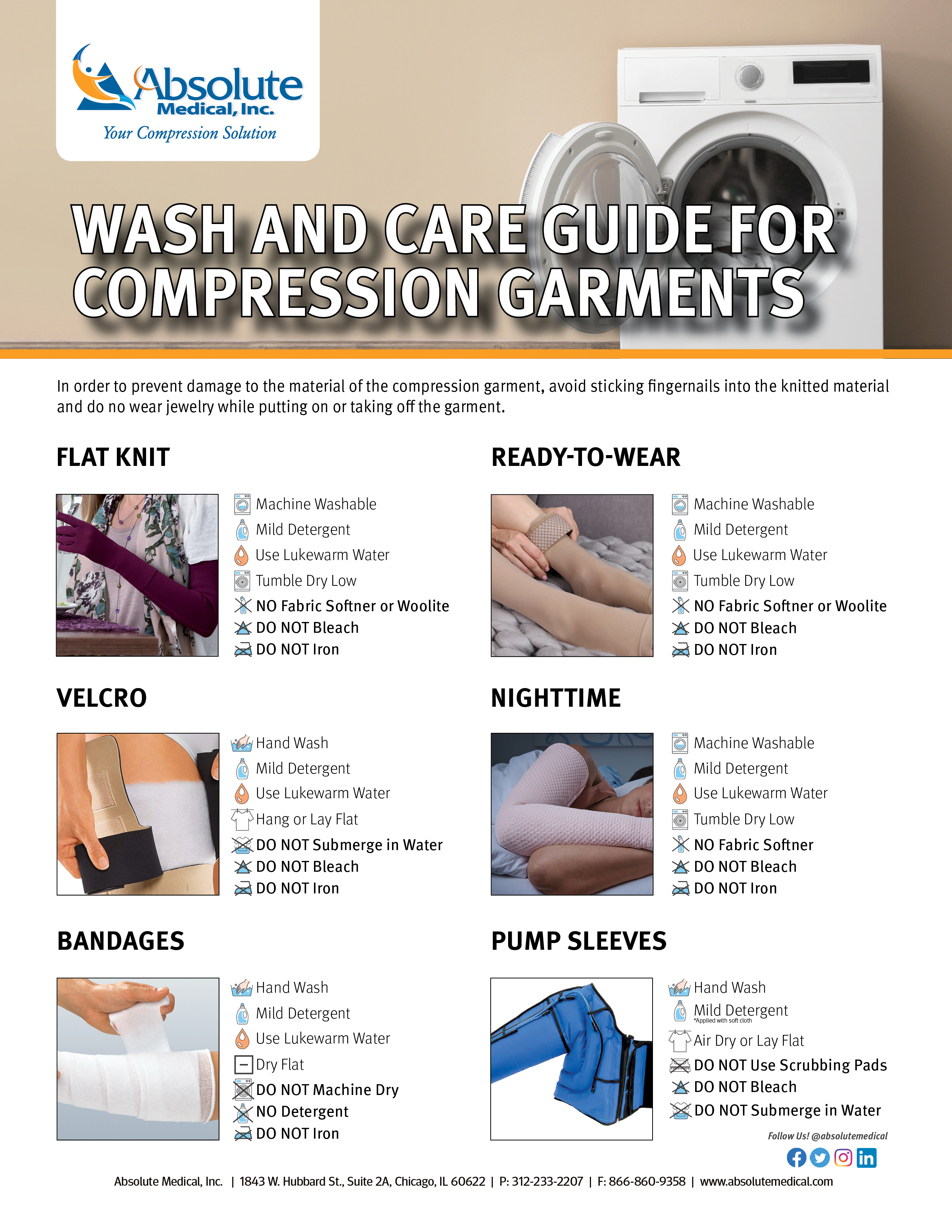 Wash & Care Guide for Compression Garments Wash & Care Guide for Compression Garments